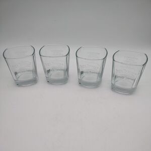 Set of 4 Jack Daniel's OLD No 7 BRAND Heavy Whiskey Glasses Embossed Logo 8 oz